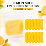 Lemon Shoe Freshener Pads – 12 Pieces, Peel & Stick Odor Control Inserts