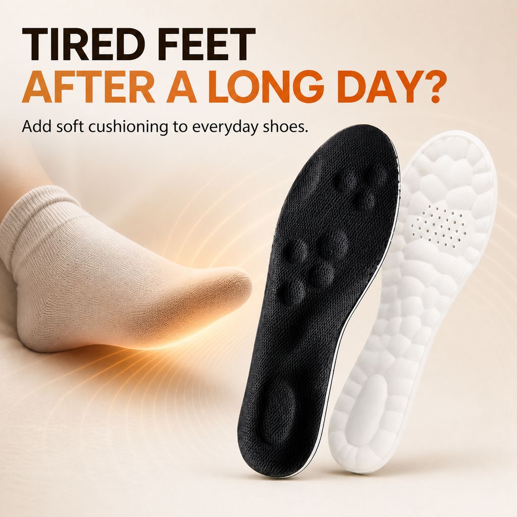 Cloud-Comfort Latex Insoles – Breathable Arch Support