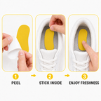Lemon Shoe Freshener Pads – 12 Pieces, Peel & Stick Odor Control Inserts