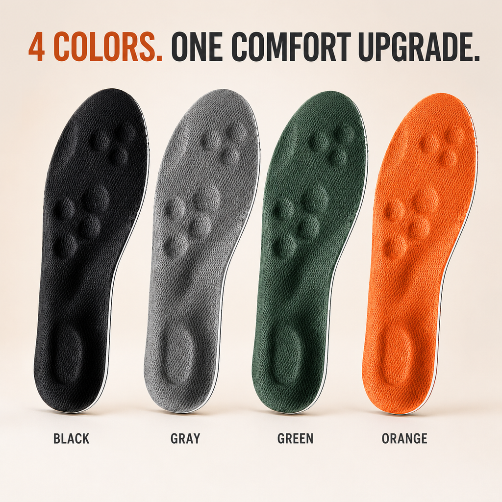 Cloud-Comfort Latex Insoles – Breathable Arch Support