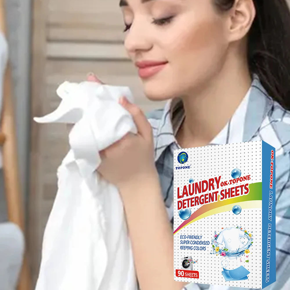 90-Count Laundry Detergent Sheets – Fast-Dissolving, Mess-Free Cleaning
