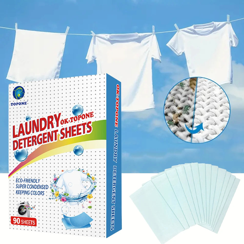90-Count Laundry Detergent Sheets – Fast-Dissolving, Mess-Free Cleaning